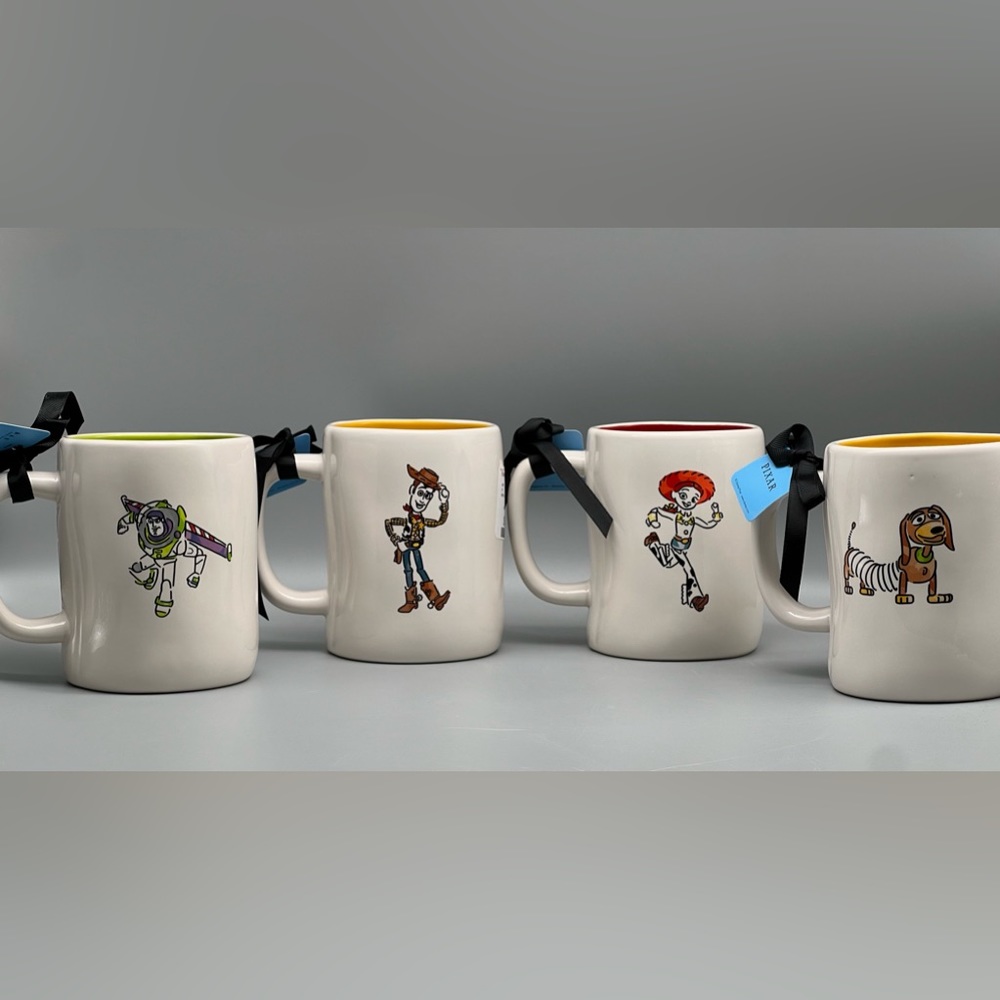 Lot of 4 Rae Dunn Toy Story mugs / cups